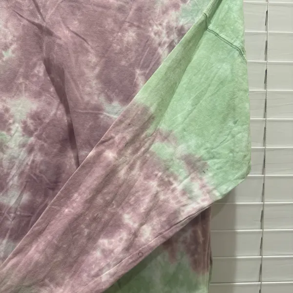 We The Free Free People Be Free‎ Tie Dye Tee Sz S Purple Green Mock Neck Tie-dye - Image 8