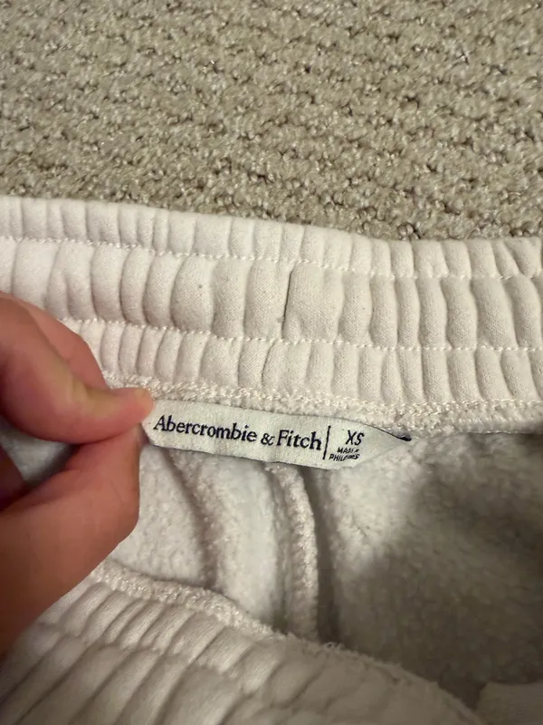 Abercrombie Wide-Leg Sweatpants Cream - Image 2