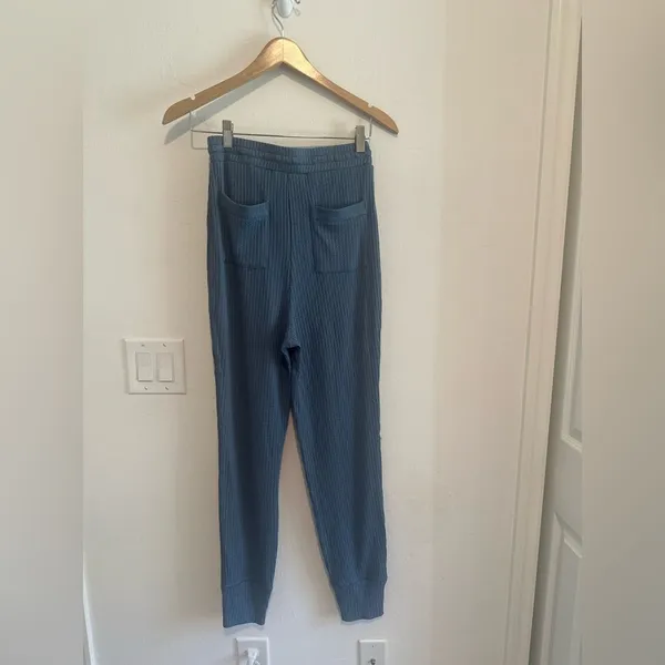 Revolve Privacy Please‎ Charlotte Pants Jogger Waffle in Blue Sz S - Image 4
