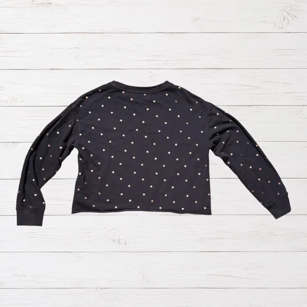 Spiritual Gangster Star Cropped Sweatshirt Metallic Rose Gold Celestial S - Image 3