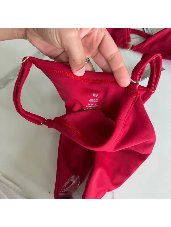 gooseberry intimates so chic bikini Tanga Set Red - Image 5