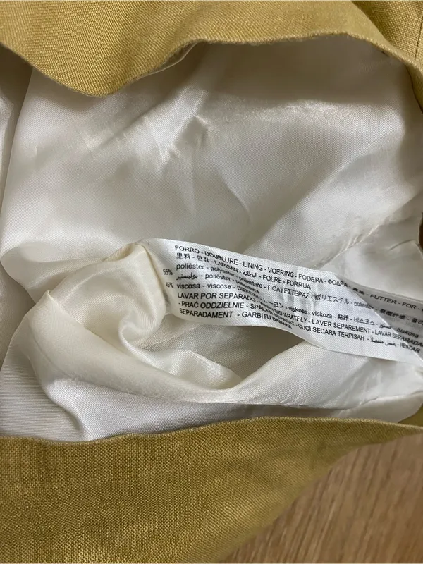 Zara Light tan Double-Breasted Blend Blazer - Image 6