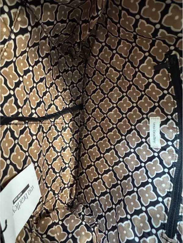 Vera Bradley Quilted Tote Bag with Floral Interior Lining - Image 3