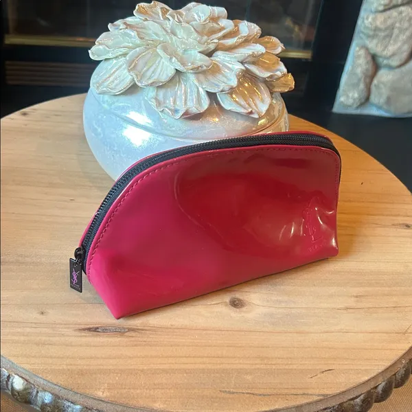YSL‎ Yves Saint Laurent Parfums Pink Nylon Makeup Pouch - Image 2