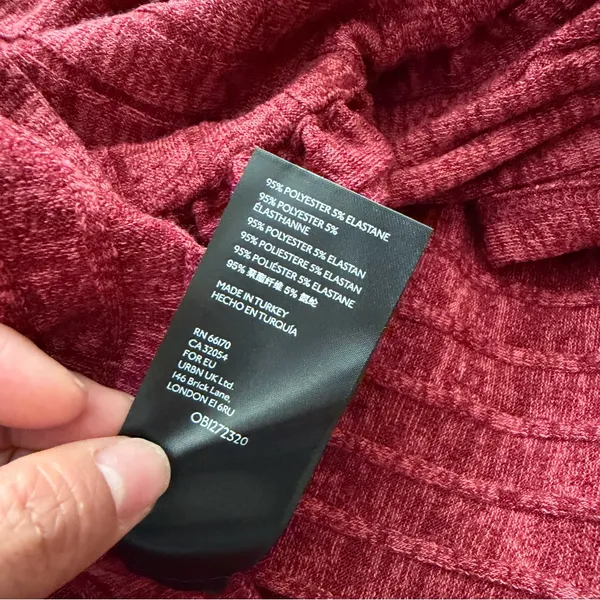 Anthropologie Pauline Midi Sweater Skirt Red Rouge Ruffled Ribbed Size XS - Image 10