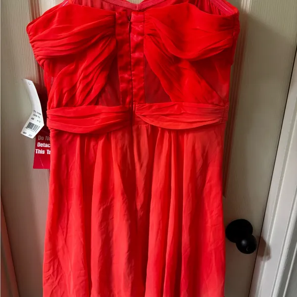 Adrianna Papell Bold Coral Dress - Image 2