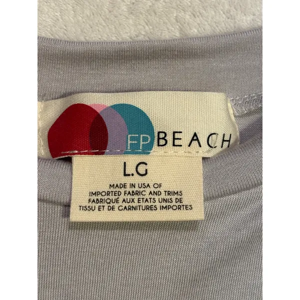 Free People Beach Crossover Short Sleeve Tulip Slit Maxi Dress lilac purple L - Image 3