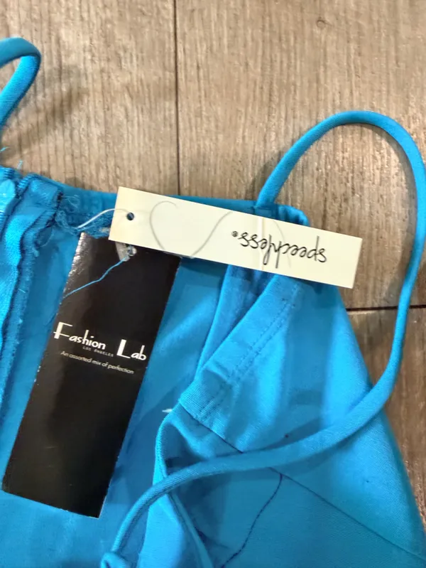Rampage Turquoise Blue Embroidered Slip Dress - Image 10