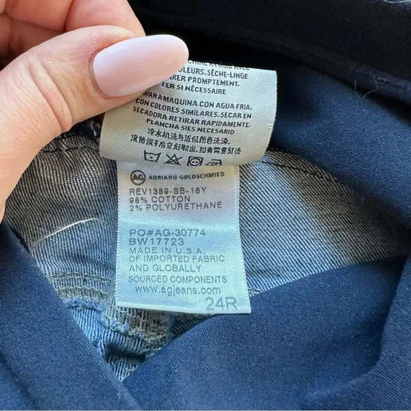 AG Adriano Goldschmied Maternity Baby Stretch Comfort Solid Wash Jeans Size 24 - Image 5