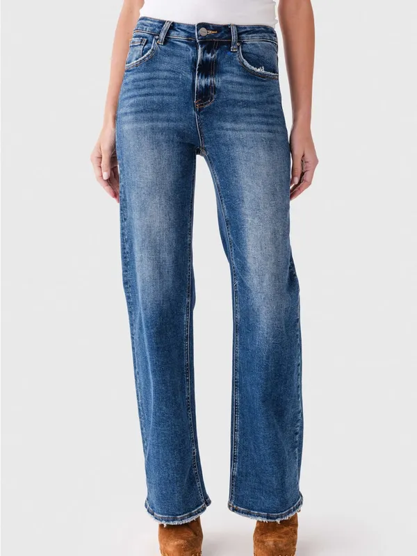 #76 NWT Socialthreads Risen Mila High Rise Full Length Straight Jeans Size 9/29 - Image 2
