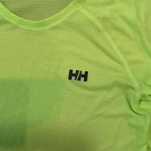Helly Hansen Active Technical Mesh T-Shirt Neon Lime Green Logo Size XS TP - Image 2