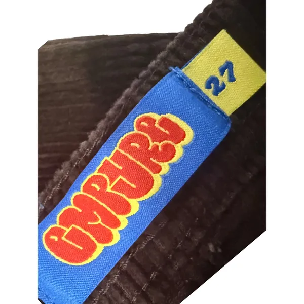 Empyre Brown Corduroy Skate Pants Size 27 Tapered Streetwear Y2K Unisex - Image 3