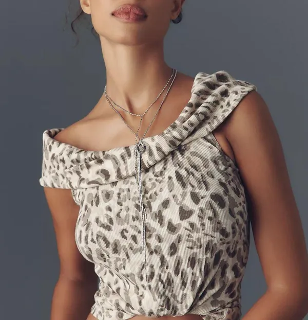 Anthropologie Pilcro Off-The-Shoulder Twist Rib Top - Image 4