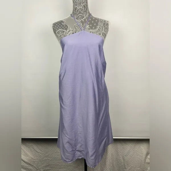 Eloquii Plus Size‎ Heirloom Lilac Y2K Halter Mini Tunic Dress - Image 4