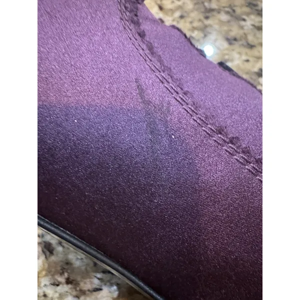 Pedro Garcia Lace Up Purple Satin Heel Bootie Practical Magic Witchy Sexy - Image 8