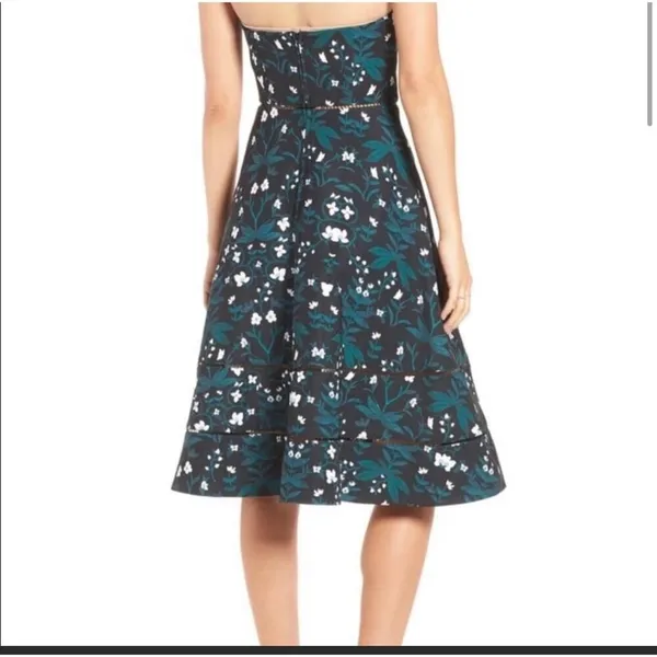 Keepsake Floral Strapless Dress Size L - Image 4