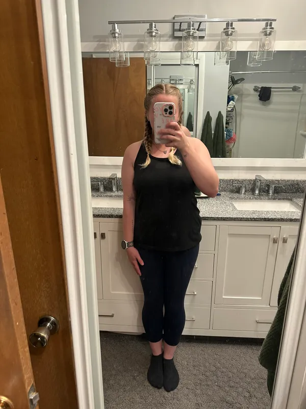 Navy Blue Cropped Leggings - Image 8
