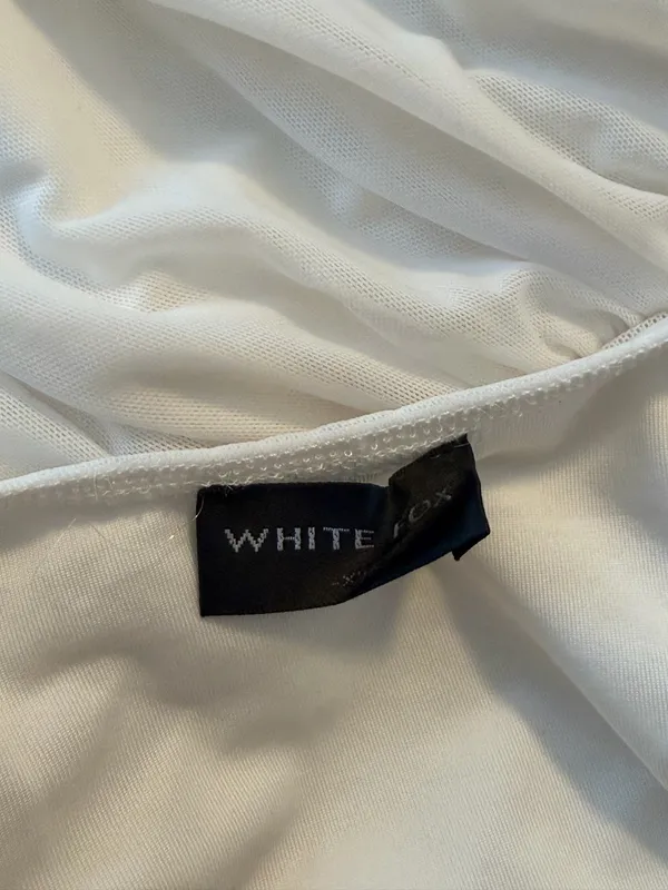 White Fox Mesh Mini Boutique Dress - Image 2