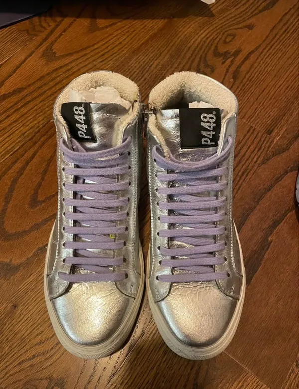 P448 Silver Sneakers - Image 3