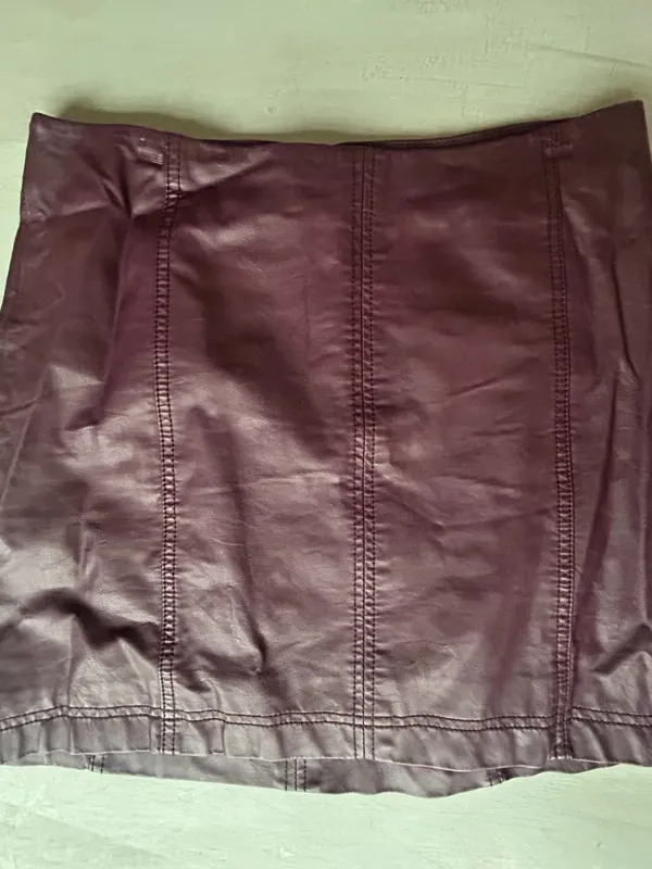 Free People Femme Vegan Leather Mini Skirt Size 8 Size Medium Going Out Skirt - Image 13