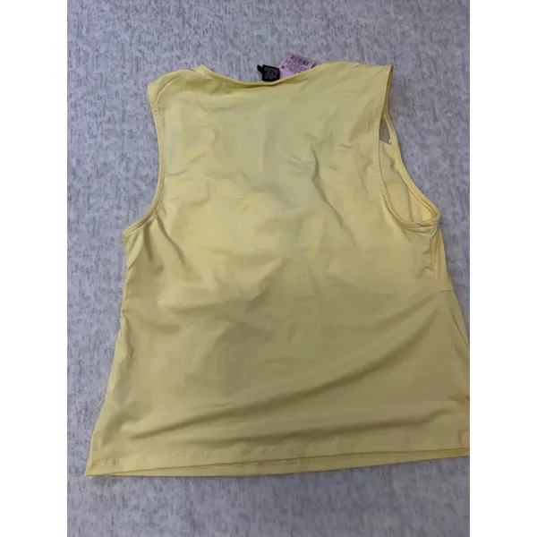 Wild Fable Womens Lace‎ Trim V-Neck Sleeveless Tie Front Top Light Yellow Size M - Image 4