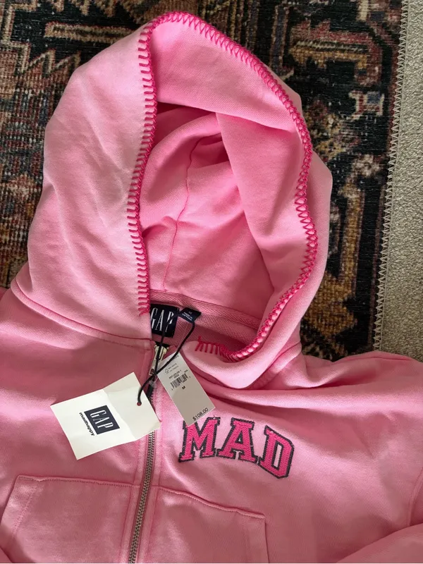 Madhappy x Gap Pink Cropped Zip Hoodie & Jogger Set - Women - Image 5