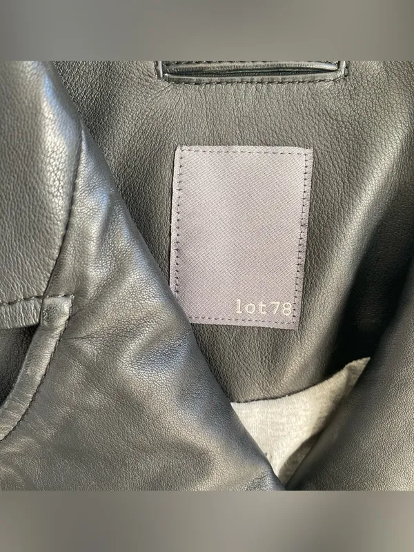 Lot78 European luxury black leather biker jacket 90s downtown girl goth grunge - Image 4