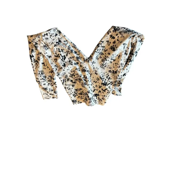 Balance Collection White Leggings with Black Pattern Size S - Image 3
