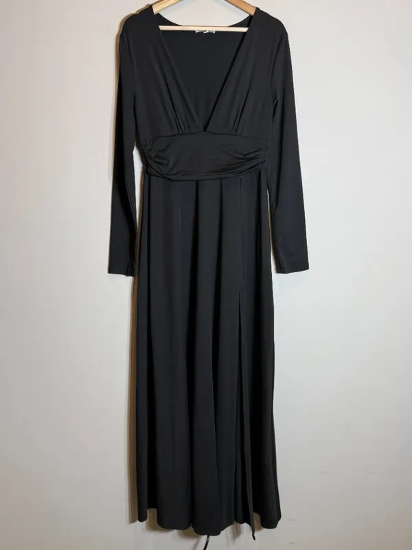Baltic Born Arianna Maxi Dress Women's Large Black Slit Formal Wedding Cocktail - Image 7