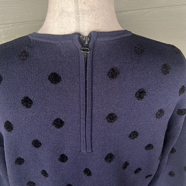 Thakoon Collective Polka Dot Sweater Blue - Image 6