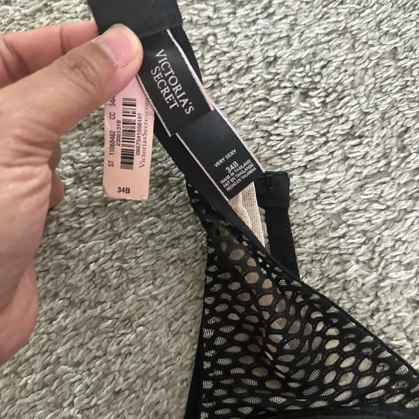 Victoria’s Secret Very Sexy Sheer High-Neck Fishnet Bralette - Black - Image 6