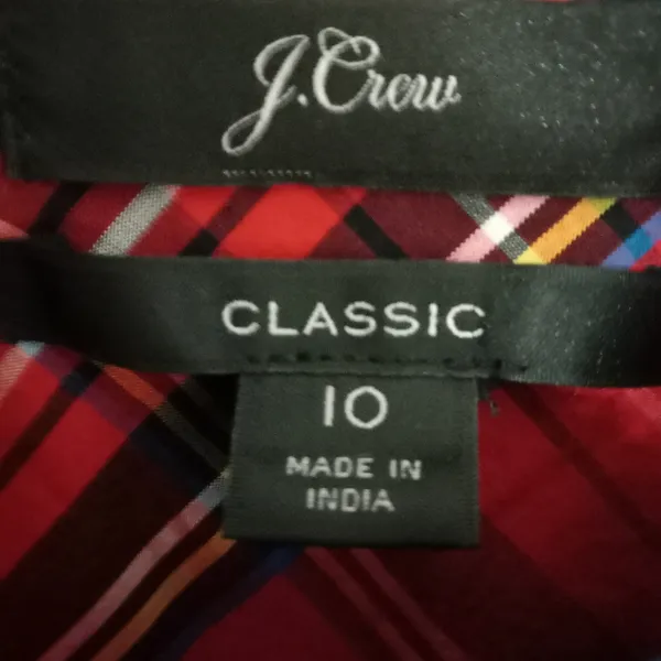J.Crew Classic 10/M Blackwatch and Stewart Plais Long Sleeved Button Front Top - Image 5