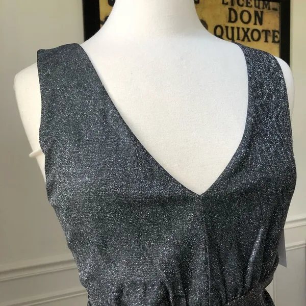 Max & Ash Dress Black Silver Glitter NWT M L - Image 6