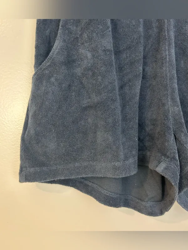 KULE The Terry Venus Shorts Dark Navy Blue Terrycloth Shorts Size Small - Image 7
