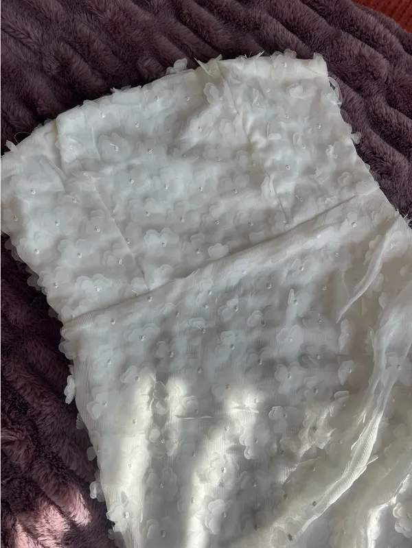 White Midi Lulus Floral Dress - Image 4