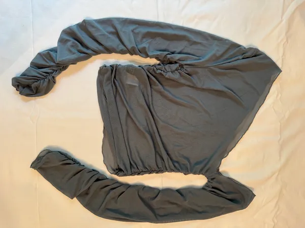 SHEIN Party Top Sheer Grey - Image 3