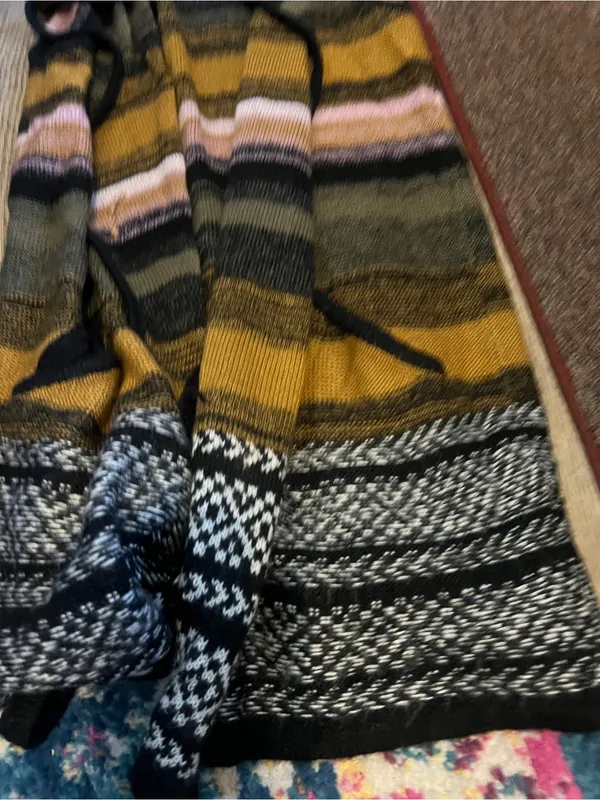 Sanctuary Striped Knit Open-Front Sweater Vest in Mustard and Black - Image 5