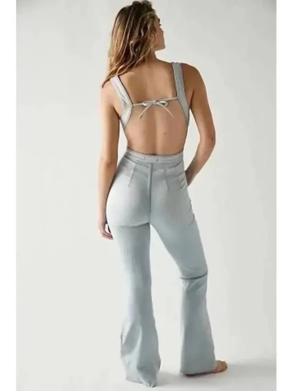 Free People We the Free CRVY 2nd Ave One Piece Denim Jumpsuit - Image 3