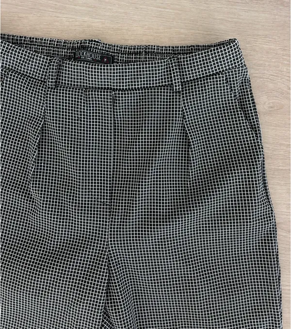Checkered Work Pants Gray Size M - Image 2