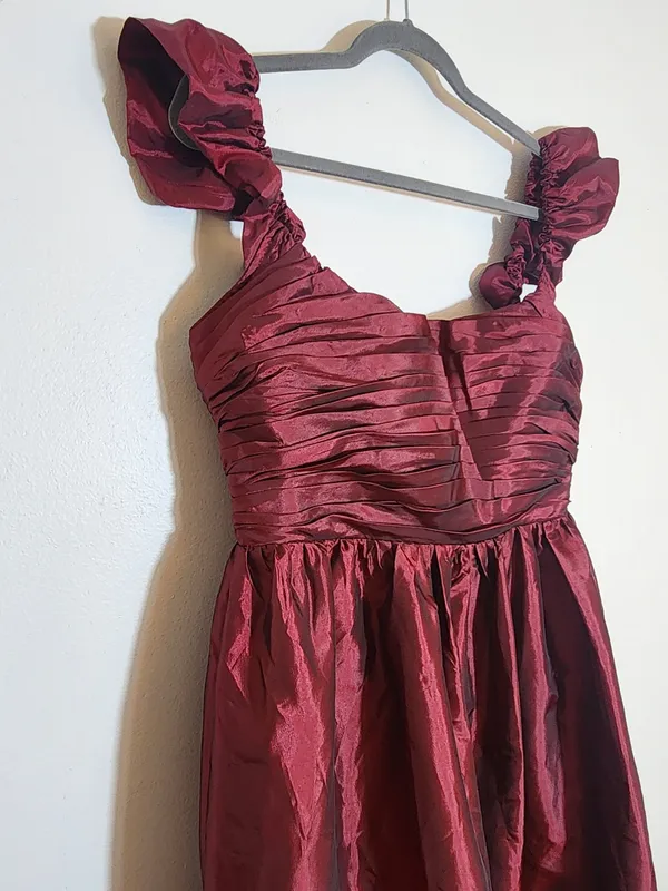 Lulus Burgundy Lace-up Back Midi Party Dress NWT Size XL Wedding Guest Dress - Image 6