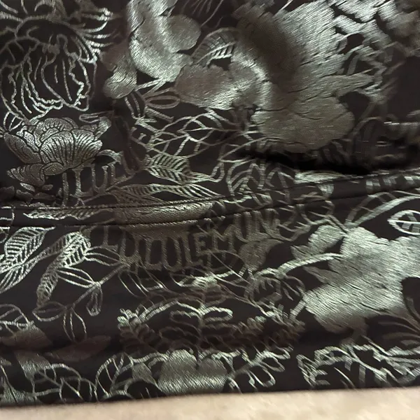 Lululemon Wunder Train Longline Bra Logo Flourish Black Iridescent Foil Sz 6 B/C - Image 7