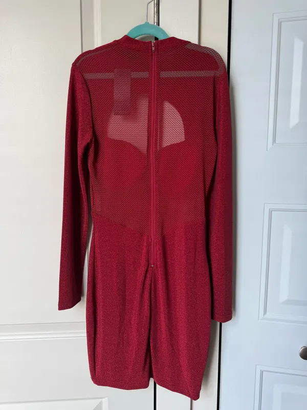 Privy Sparkly Red Corset Top Dress - Image 3