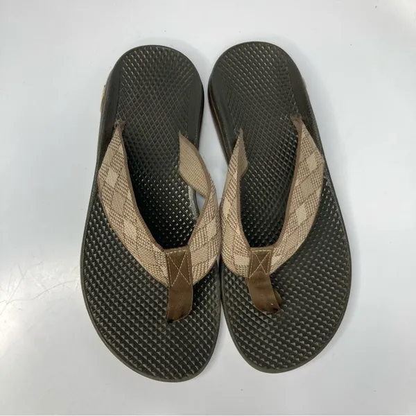 Chaco flip Flops brown tan‎ size 6 - Image 2