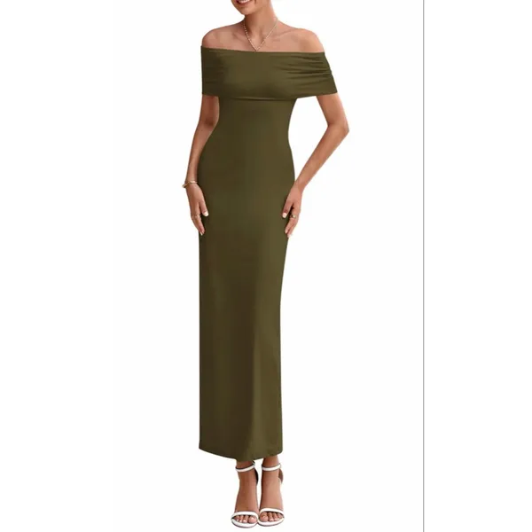 PRETTYGARDEN NEW Off The Shoulder Formal Elegant Cocktail Wedding Maxi Dress XL - Image 5