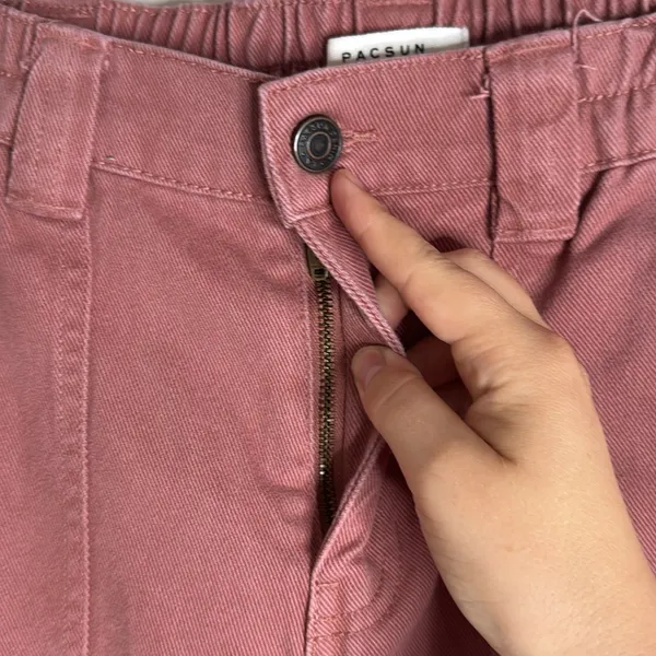 PacSun Women’s Sienna Dust Cargo Elastic Hem and Waistband Denim Pants Size XS - Image 8