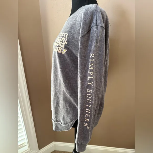 Simply Southern Women’s Anti Social Mom Club Sweatshirt in Gray - Image 2