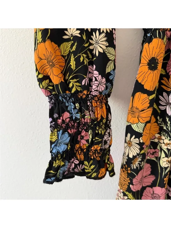 WAYF by Anthropologie Romantic Boho Whimsigoth Long Sleeve Mini Dress size small - Image 11
