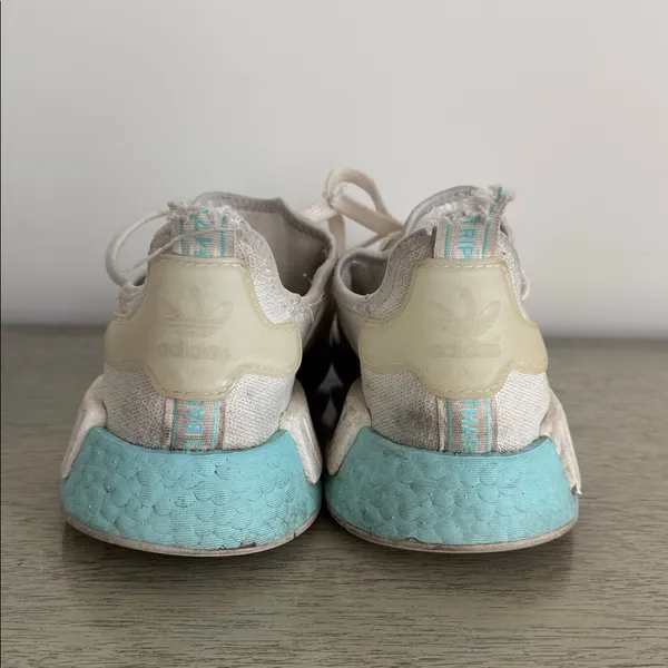 Adidas NMD R1 Sneakers in "White Clear Aqua" Size 7 - Image 6