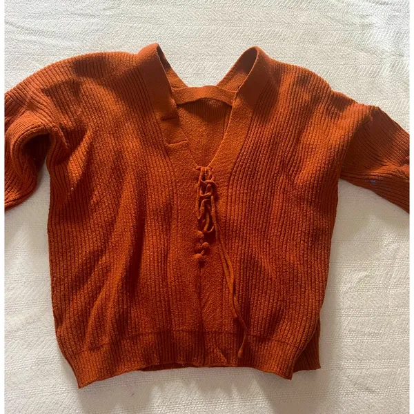 Terracota chunky cozy Sweater sz L Size L - Image 2