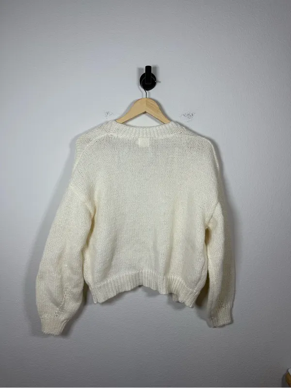 Luna Ivy Chunky Knit Butterfly Cardigan 3D Novelty Open Front Size S - Image 7